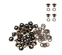 WedDecor Ojales largos de bronce de 6 mm con arandelas, ojales duraderos para manualidades de cuero, proyectos de manualidades y manualidades, costura, ideal para ropa, bolsas y álbumes de recortes,