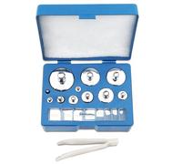 Weddecor Pesos de Calibración Acero Inoxidable Set para Digital Equilibrio Escala, Joyeria Escala, Science Lab - Plateado, 19pcs - 510g