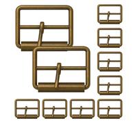 WedDecor Simple Clavijas Metal Rodillo Hebilla para Zapatos, Correas, Bolsos, Ropa Accesorios, Footwears, Equipaje Bolsas, Cuero Manualidades, Plateado, 25mm, 2pcs - Bronce, 25mm - 10pcs