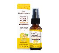 Wedderspoon Propolis y Manuka Spray de garganta de miel Lemn y jengibre 1 Fl oz (paquete de 1) Soporte inmunitario natural de alivio de la garganta