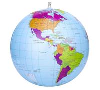 WeddHuis 1 Pcs Globos inflables bolas de globo mundial de PVC globo del mundo bálsamos de playa de tierra para la playa la escuela(16 pulgadas antes de inflarse 12 pulgadas después de inflarse)