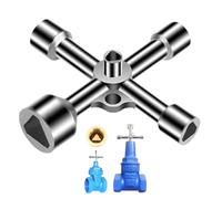 WeddHuis 1 pcs Llave Multifuncional Triangular 5-en-1, Llave Universal para Armarios, Contadores de Agua, Gas, Electricidad y Ascensores