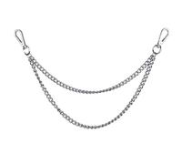 WeddHuis 1 Pieza Cadena de Llavero Acero Inoxidable Llavero con Carabiner y Anillo para Monedero Portamonedas (50cm) (Plata)