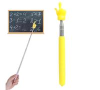 WeddHuis 1 Unidad telescópico retráctil de Acero Inoxidable, Puntero de Mano, Laser Pointer para presentaciones, Palo de Mano para Profesores de Escuela Primaria y jardín de Infancia (Amarillo)