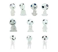 WeddHuis 10 Piezas Princesa Mononok, Figura Princesa Mononoke, Kodama Luminoso, áRbol Elfos, Resina Miniatura, Estatua Kit