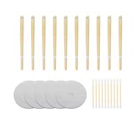 WeddHuis 10 Unidades Limpiador de oídos, Conos Cera oídos, Velas oidos, Limpieza de oídos, Quitar Tapones oidos, con 5 Discos Protectores, para Relajarse
