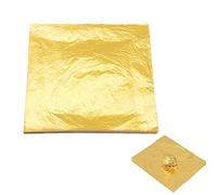 WeddHuis 100 Piezas Hojas de imitación de Pan de Oro para proyectos de Arte decoración Artesanal, artesanía Dorada, creación de Bricolaje (14x14cm)