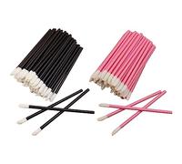 WeddHuis 100PCS Cepillos Labios,Pinceles Desechables Cepillo de Labios Desechable Cepillo,Aplicador Labial Desechable Pintalabios Varitas de Maquillaje (Negro)