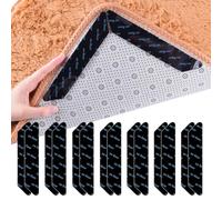 WeddHuis 14 Piezas Reutilizable Lavable, Adhesivo para Alfombra, Pinzas para Alfombras, Cinta y Pinzas para Alfombra, Sujeta Alfombras para Casa, Reutilizable para Alfombras de Suelo