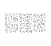 WeddHuis 3 hojas Plantillas de Bordado Solubles en Agua,Entretela Sulky Stabilizer,Papel Soluble,Bordado Soluble,Entretela Hidrosoluble,Stickstabilisator wasserlöslich selbstklebend