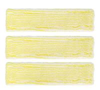 WeddHuis 3 Piezas Almohadillas de Repuesto para Limpiacristales, Paños de Microfibra de Recambio para Aspirador de Ventanas, Compatible con Kärcher WV2 WV5 WV6 Plus Premium (Amarillo)