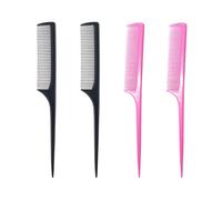 WeddHuis 4 PCS Peine de Fibra de Carbono Peine de Cola Anti Estático Resistente Al Calor