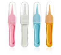 WeddHuis 4 PCS Pinzas de Nariz de Bebé Iimpieza Pinza de Seguridad para Bebés Nariz Pinzas Limpieza de Cuidado del Bebé Cabeza Redonda Pinzas de Nariz de Bebé para el Cuidado de la Nariz del Bebé