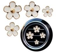 WeddHuis 4 Piezas Difusor de Aromas para Coche Clip de Salida de Aire Ambientador de Coche con 2 Pastillas de Aromaterapia Accesorios Decorativos para Interior de Automóvil