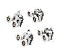WeddHuis 4 piezas rodamientos de mampara corredera de ducha doble,ducha,repuesto ducha,rodamiento,23 mm Ruedas de Baño,Puertas de Cabinas de Ducha,Rodillos de Recambio para Las Puertas