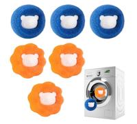 WeddHuis 6 Piezas Bolas de Lavado Reutilizables, eliminan pelos de Mascotas, Pelusas y Fibras, Quita para Perros y Gatos, atrapa Lavadora, Bolas atrapapelos Ropa, para Eliminar en la Lavadora