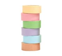 WeddHuis 6 Rollos Washi Tape Set, Cinta Adhesiva Decorativa, Cinta Washi de Colores para Scrapbooking, Manualidades y Bullet Journals (2 m x 15 mm/Rollo) (Multicolor)
