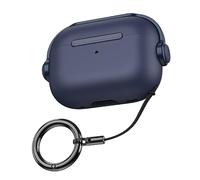 WeddHuis Funda de Silicona para AirPods Pro 2 - Funda Protectora con Correa de Mano y LED Frontal Visible - Compatible con 2022 AirPods Pro de 2ª generación - Funda AirPods Pro Cover en Azul