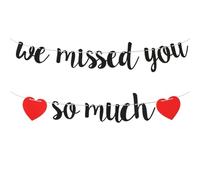 WeddHuis Pancarta de Bienvenida a Casa, Banner Te Hemos Echado Mucho de Menos, Decoración para Reunión Familiar, Graduación Militar, Regreso de Amigos, Acción de Gracias