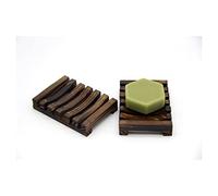 WeddHuis Paquete de 2 Jaboneras de Madera Natural de Madera para Ducha, Baño y Fregadero - Ideal para Jabón, Esponjas y más