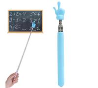 WeddHuis Telescópico de Acero Inoxidable, 1 Pieza, Dedo Puntero, Palo Extensible para Profesores de Escuela Primaria y Jardín de Infancia, Ideal para Presentaciones como Laser Pointer (Azul)