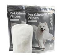 WeddHuis Toallitas de Limpieza para Mascotas Guantes de Lavado para Perros y Gatos (Cara, Orejas, Ojos, Patas) Cuidado Diario y Viajes Sin Enjuague