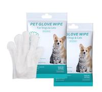 WeddHuis Toallitas de Limpieza para Mascotas Guantes de Lavado para Perros y Gatos (Cara, Orejas, Ojos, Patas) Cuidado Diario y Viajes Sin Enjuague