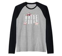Wedding and Engagement Funny Bridesmaid Fiancée Bride Squad Camiseta Manga Raglan