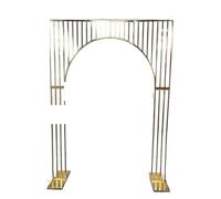 Wedding Arch Frame Arco chapado en oro de 1/3 piezas for boda, marco de fondo cuadrado for pantalla, soporte de flores, decoración for fiestas al aire libre, estante dorado, exhibición de ventana(B 2M