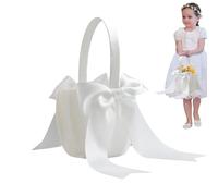 Wedding Basket - Cloth, 5.31x5.31x9.06in Floral Basket Wear-Resistant Design | Lightweight Decorative Flower Girl Baskets Event Accessory, Wedding Baskets For Bouquets, Petals, Candies, Ceremonies