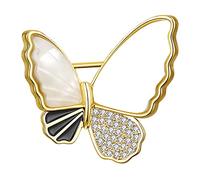 Wedding Brooch Pin Winged Butterfly Simulated Crystal Brooch, Shine Rhinestones Insect Pins Corsage Ladies Wedding Costume Decor