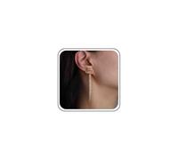 Wedding Cadena De Oro Cuelgan Pendientes De Plata Simple Línea De Borla Gota Pendiente Largo Delicado Pequeño Arco Espárrago Bowknot Chaqueta Del Oído Lindo Delicado Minimalista Para Las Mujeres