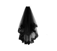 Wedding Dresses Women Short Veil Comb Cosplay Black Veil Lace Veils Brides Chapel Veil Wedding Black Veil Catholic Veil