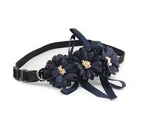 Wedding Flower Pet Collar Princess Cats Small Necklace Dog Collar Puppy Pet Collars Grooming Accessories Married Party (Blue X)