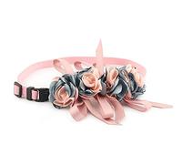 Wedding Flower Pet Collar Princess Cats Small Necklace Dog Collar Puppy Pet Collars Grooming Accessories Married Party (Green Small)