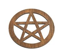 Wedding Gifts Wooden Sacrificial Altar Pentagram Witchcraft Ceremonial Ornament Board Crafts Placemat Coaster Log Decor 12CM