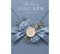 Wedding Guest Book: Blue Hydrangea Wedding Memory Book with Guided Guest Prompts, Blue Toile, Photo Pages, Advice & Wishes