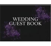 Wedding Guest Book: Purple Glitter Galaxy Theme for Night Receptions, Elegant Memory Journal for Wedding Guests to Sign and Leave Wishes