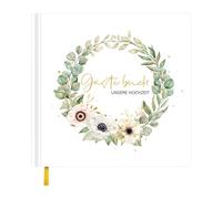 Wedding Guest Book - Wedding Parties Guestbook, Wedding Scrapbook for Sign, Parties Guestbooks with Hard Cover for Wedding Reception Birthday Party