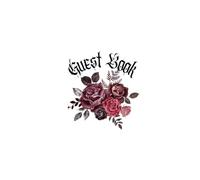 Wedding Guest Book - White with Gothic Flowers - 100 Pages Hardcover: A Keepsake of Love, Memories, and Well-Wishes