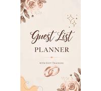 Wedding Guest List Planner: Gift tracker, RSVP, Gifts, Thank You Notes and Guest Management | Brown Gold Rose cover (6×9 inch ) 120 Pages