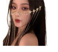 Wedding Headpiece Gold Color Bridal Head Chain Hair Jewelry for Women Rhinestone Forehead Headband Accessories para ocasiones especiales y festivales(Color 8)