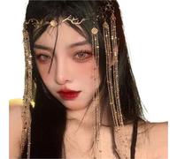 Wedding Headpiece Gold Color Bridal Head Chain Hair Jewelry for Women Rhinestone Forehead Headband Accessories para ocasiones especiales y festivales(Color 3)