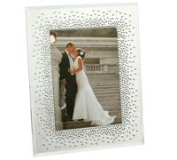 Wedding Mirror Glass Frame Starburst Crystals Design For 5x7 Pictures by Juliana