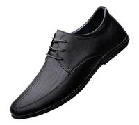 Wedding Oxford Shoes for Men Spanish Leather Lace-up Breathable Non Slip Anti-Slip Shoes for Business Office Party(42 EU)