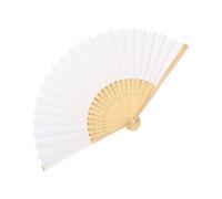 Wedding Paper Fans, Foldable Hand Fans, Lightweight Eco Wood Frame Fan, Vintage Inspired Bulk, Elegant Cooling Accessories for Women, Girls, Guests, Events, Party, 14.96x8.27 Inches