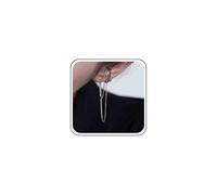 Wedding Pendientes De Plata Con Cadena De Clip Simple En El Oído Envoltura Pendiente Largo Cuelgan Borla No Perforación Cartílago Pequeño Medio Huggie Aro Lindo Minimalista Para Las Mujeres