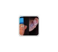 Wedding Plata Brillante Cz Mariposa Pendientes Ear Cuff Clip De Cartílago Simple En Pendiente Envoltura Pequeño Huggie Aro Dainty No Piercing Lindo Minimalista Cristal Estrella Del Norte Para Mujeres