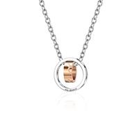 Wedding Stainless Steel Beauty and The Beast Pendant Necklace Jewelry Gift for Mom Women Girls, 55+5cm, No Gemstone