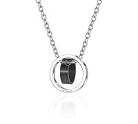Wedding Stainless Steel Beauty and The Beast Pendant Necklace Jewelry Gift for Mom Women Girls, 60+5cm, No Gemstone